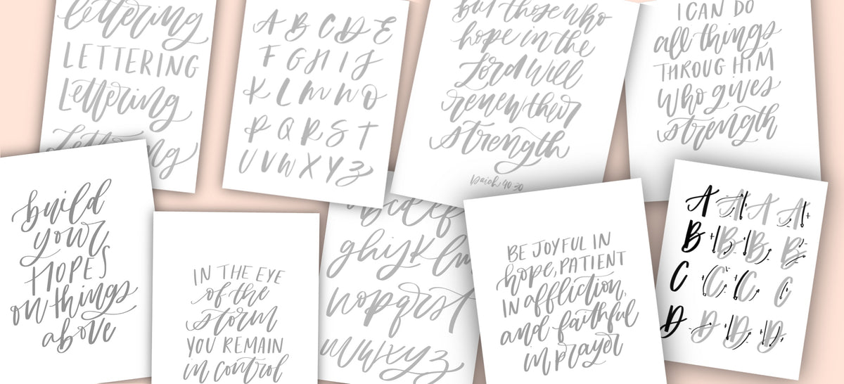 Practice Lettering Workbook + Free Brush – Isabela Schielke Studio