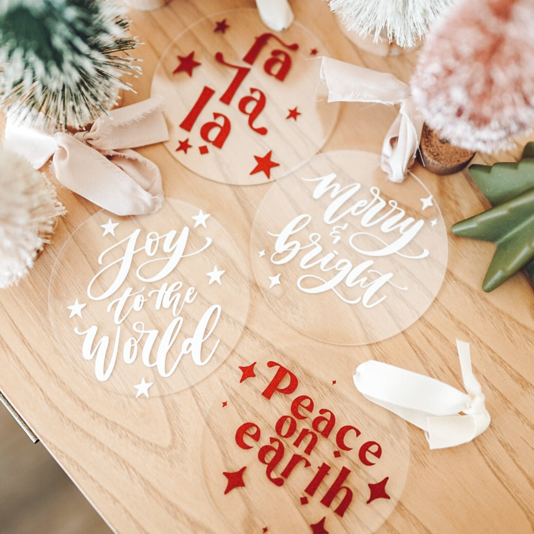 Peace On Earth Acrylic Ornament