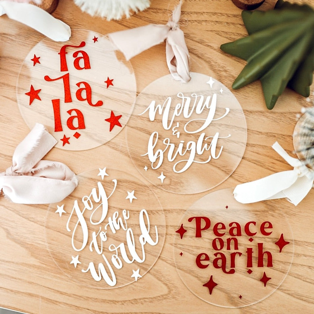 Fa La La Acrylic Ornament