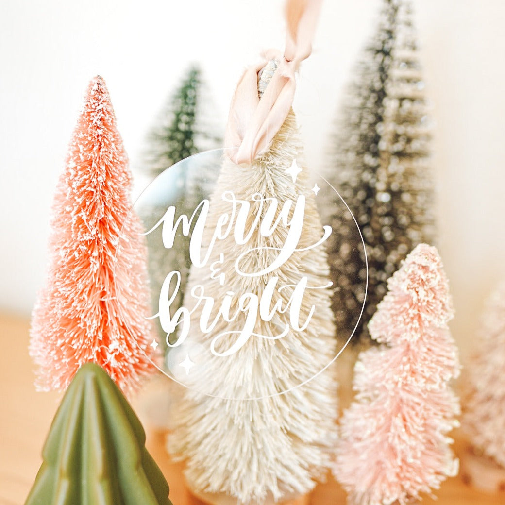 Merry & Bright Acrylic Ornament