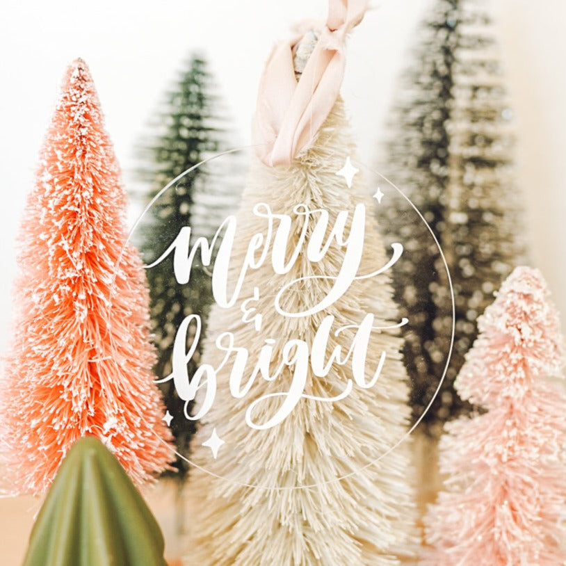 Merry & Bright Acrylic Ornament