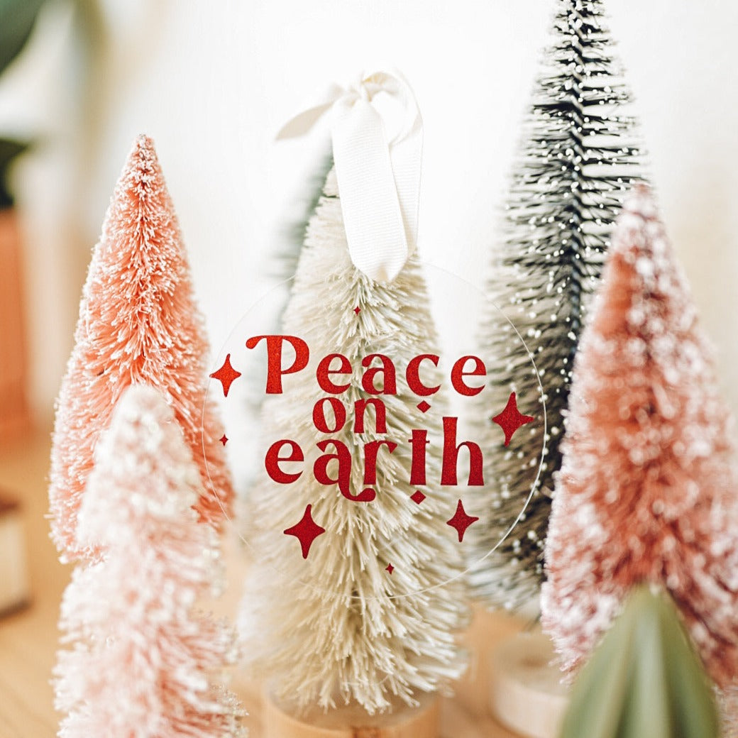 Peace On Earth Acrylic Ornament