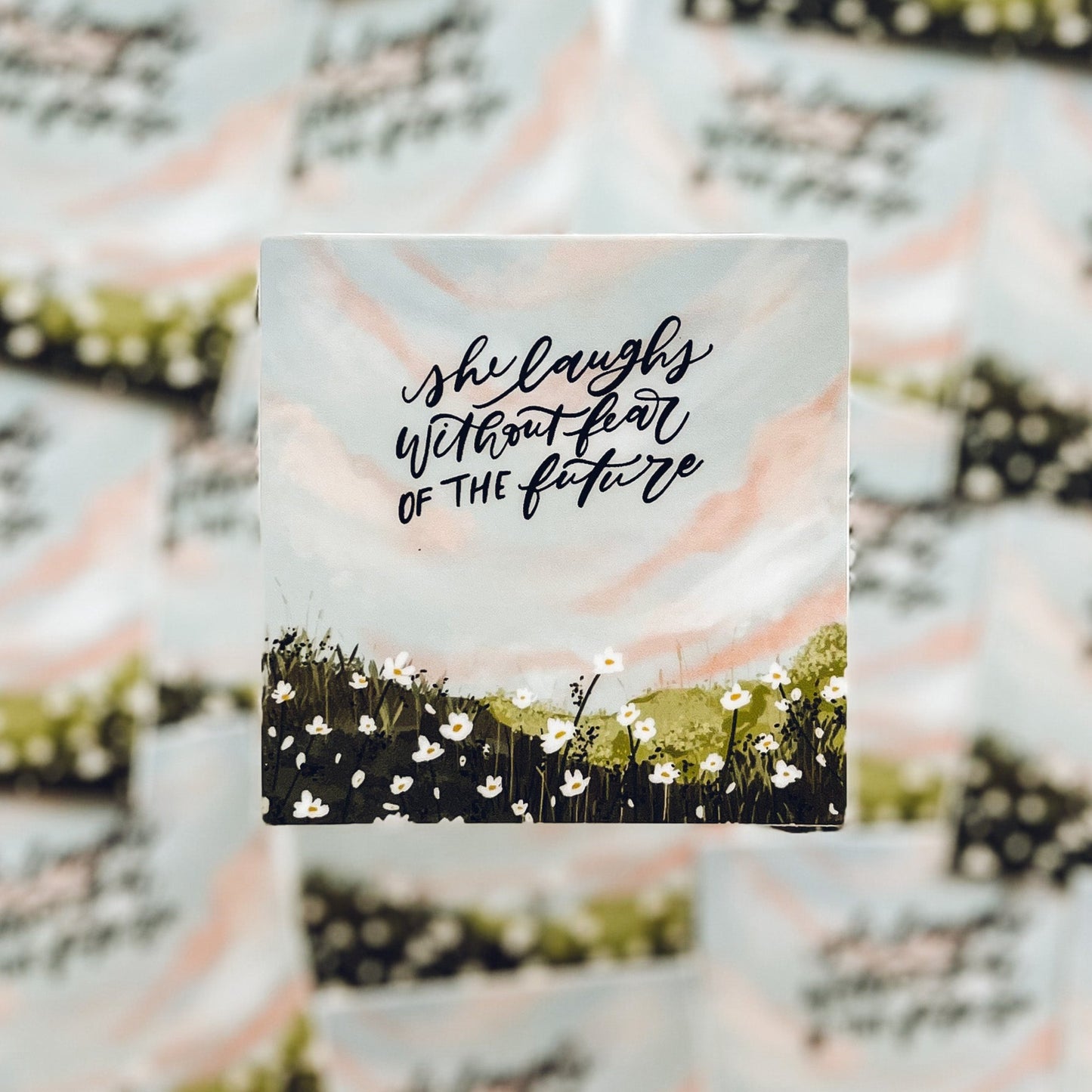 She Laughs Without Fear Of The Future Sticker