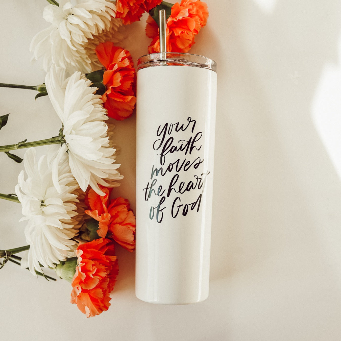 Your Faith Moves The Heart Of God Tumbler