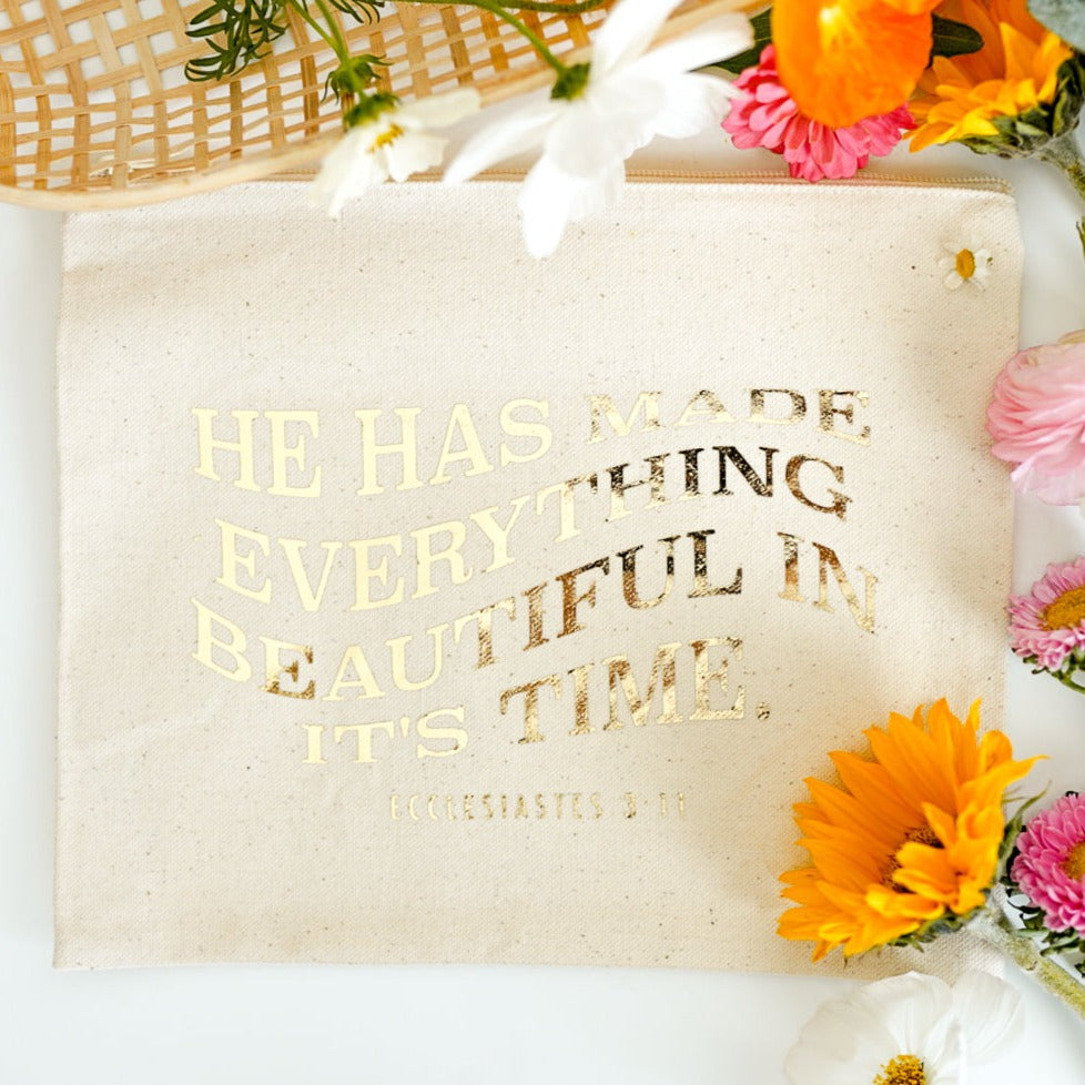 Ecclesiastes 3:11 Pouch Bag