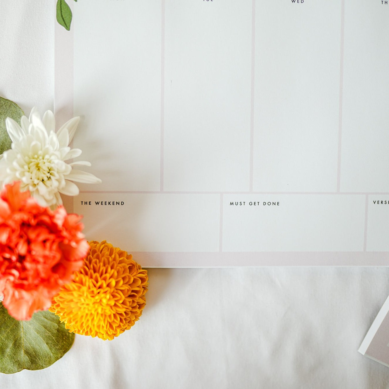 Floral Weekly Notepad