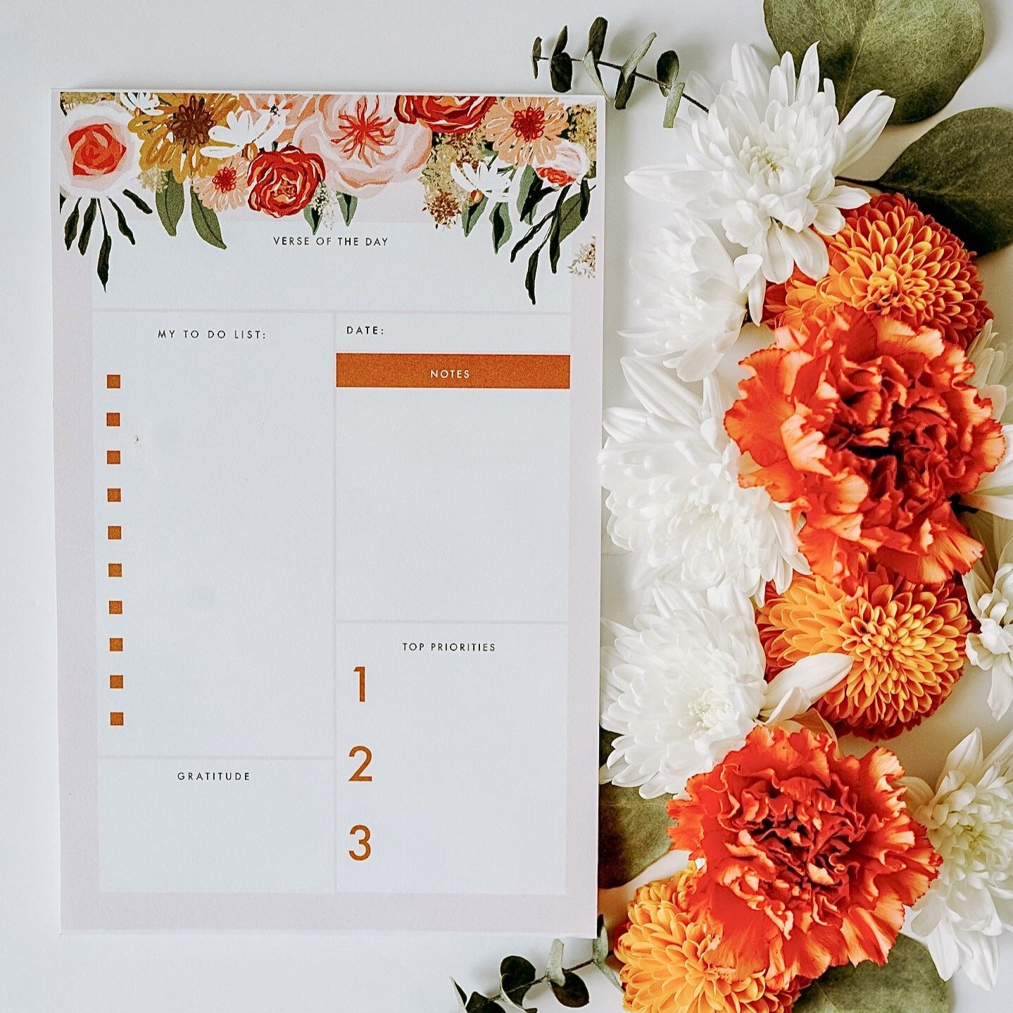 Floral Daily Notepad