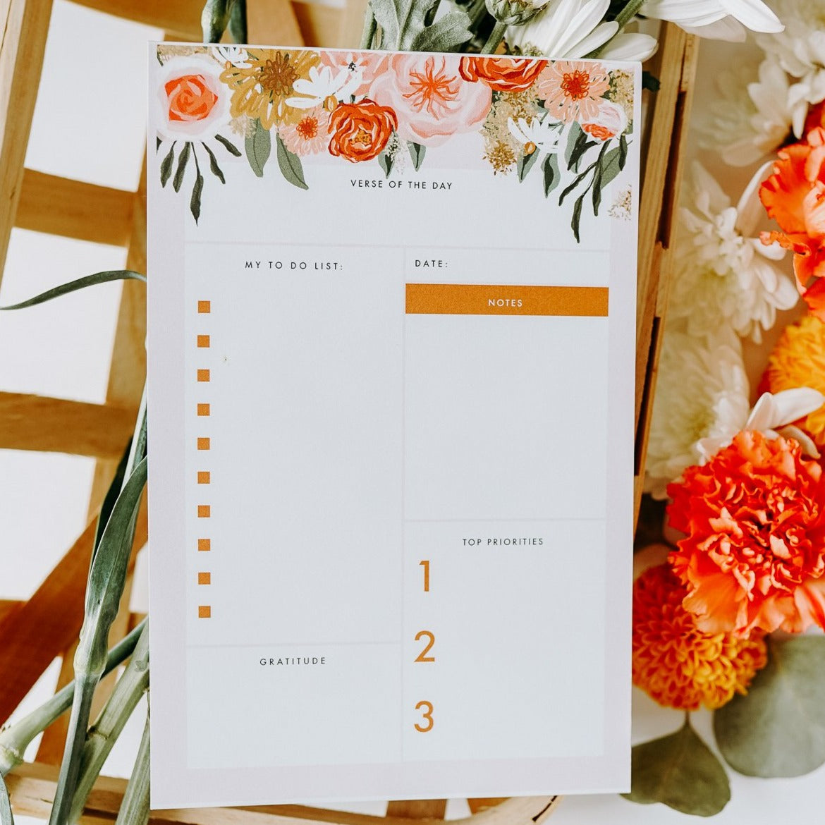 Floral Daily Notepad