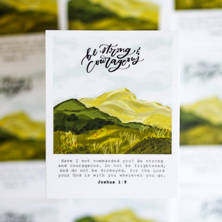 Be Strong And Courageous Sticker