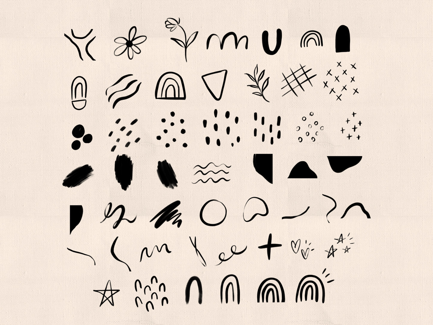 50 Abstract Procreate Brush