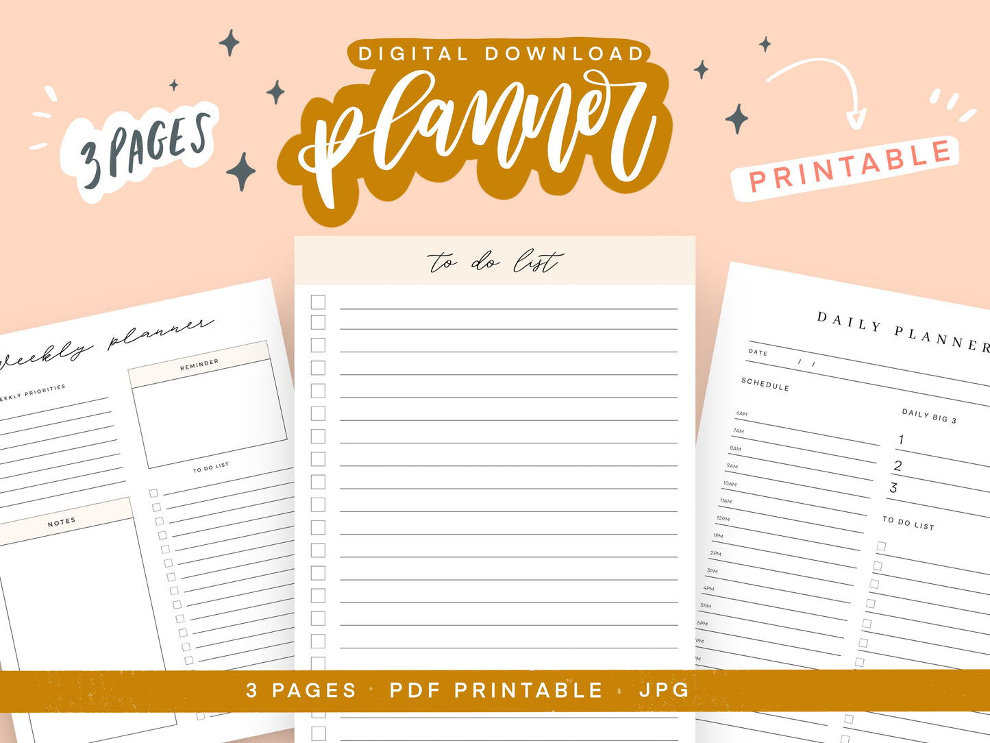 Daily and Weekly Planner Printable