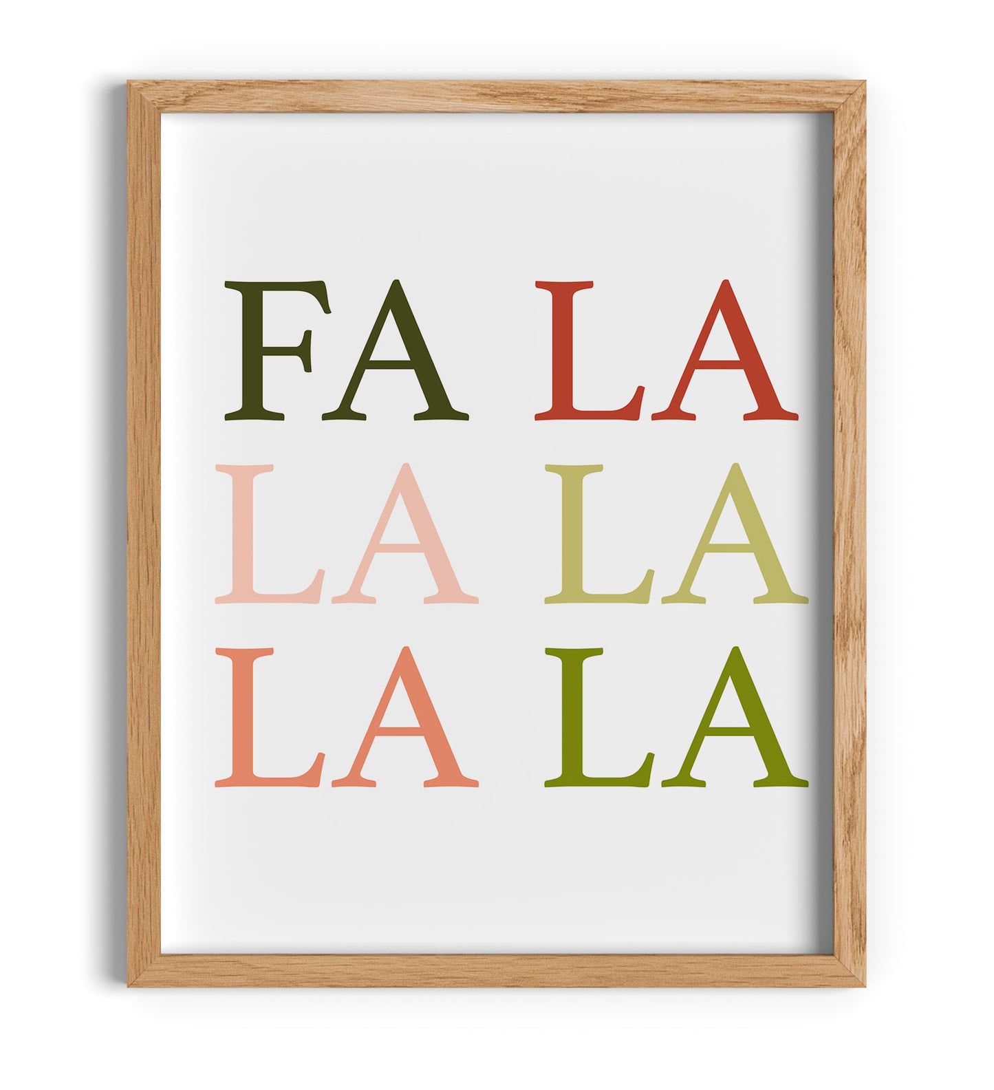 Fa La La La Christmas Print