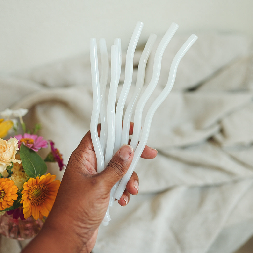 Wavy Glass Straw