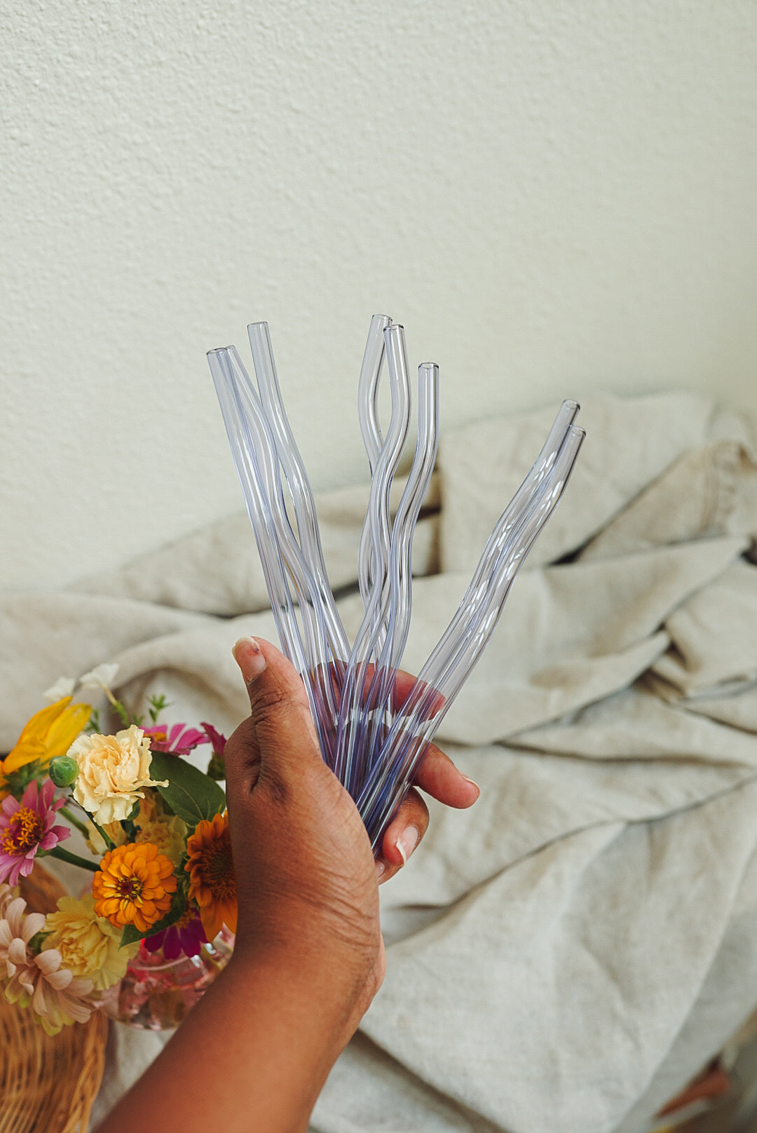 Wavy Glass Straw