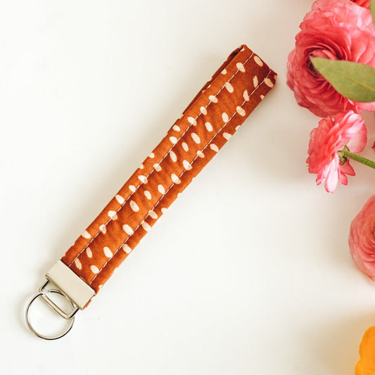 Brown Dots Keychain