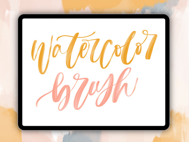 Watercolor Lettering Procreate Brush