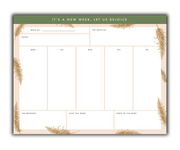 Pampas Grass Weekly Notepad
