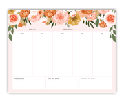 Floral Weekly Notepad